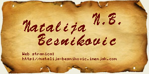 Natalija Besniković vizit kartica